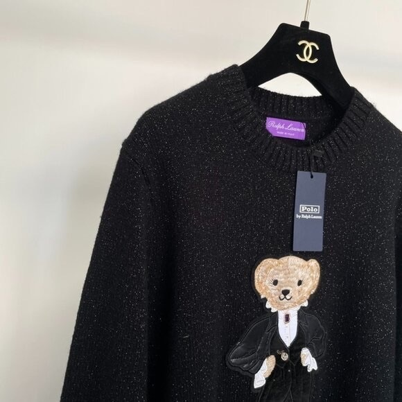 Polo by Ralph Dress Cartoon Bear Brown Sweater - Picture 8 of 8